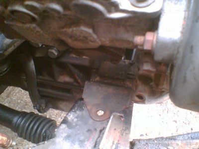Right side 200tdi engine mount in a Series Land Rover