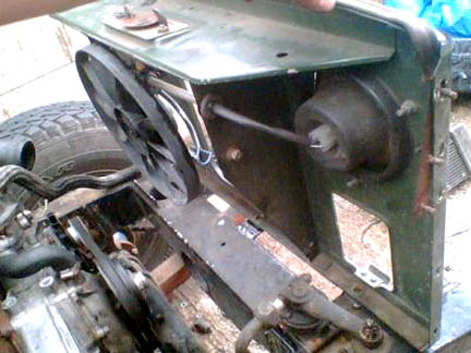Series Land Rover radiator panel
