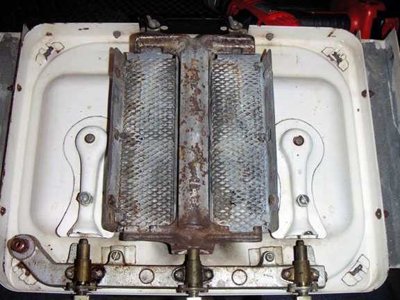 Dormobile cooker underside