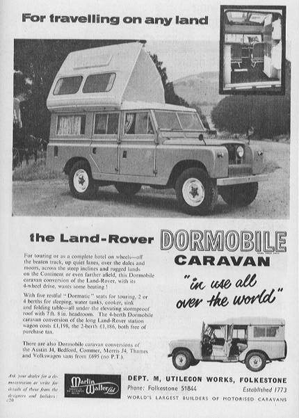 Land Rover Dormobile advertisement