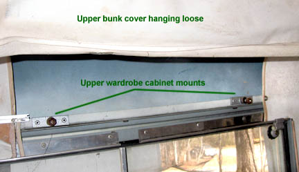 Dormobile wardrobe top mounts