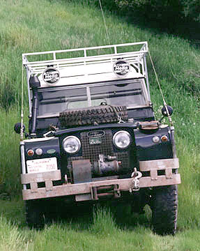 Front of 1960 Land ROver Dormobile