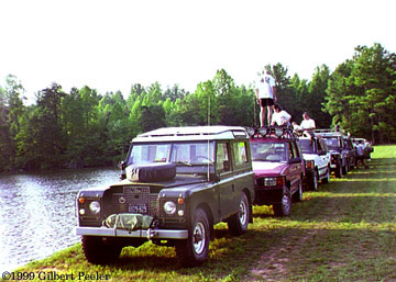 Land Rover in line