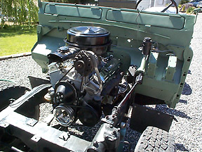 Chevy V8 in Land Rover