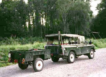 ex MoD Land Rover with Trailer
