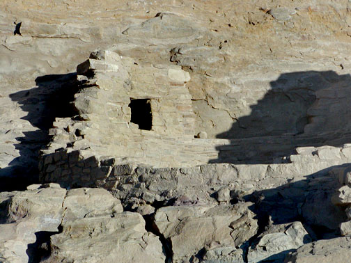 Anasazi ruins at the Chaco parking lot