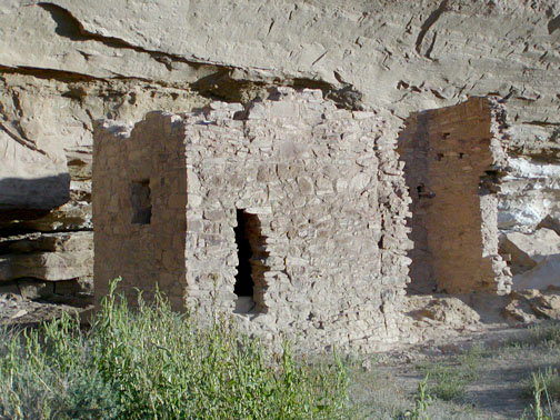 Anasazi ruins at the Chaco parking lot