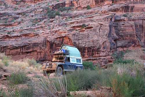 Land Rover Dormobile in Kane Creek Canyon '08