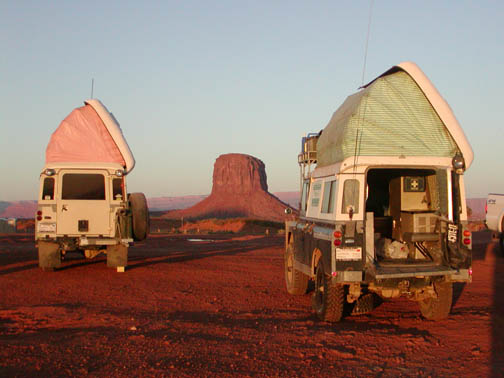 Monument Valley Land Rover Dormobile camp