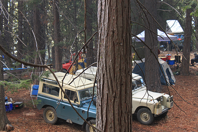 Land Rover camp site