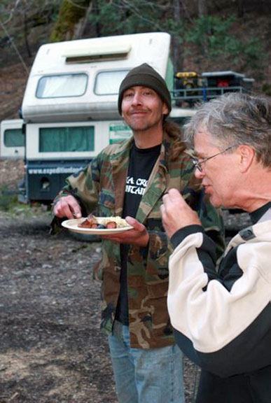 Matt enjoying the food