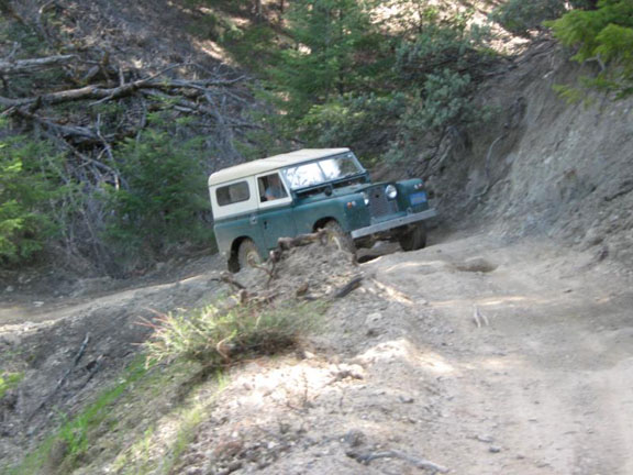 Series land Rover on the trail