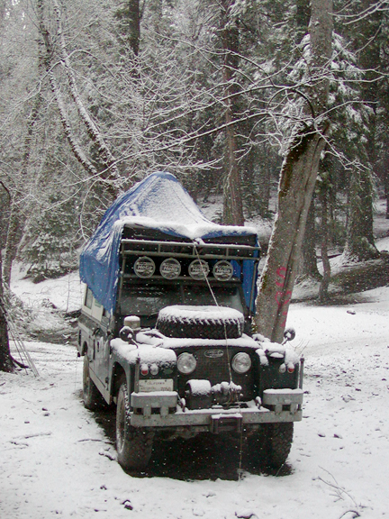 Dormobile in snow