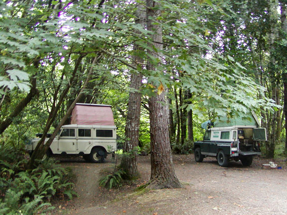 2 Dormobiles in the big lagoon camp ground