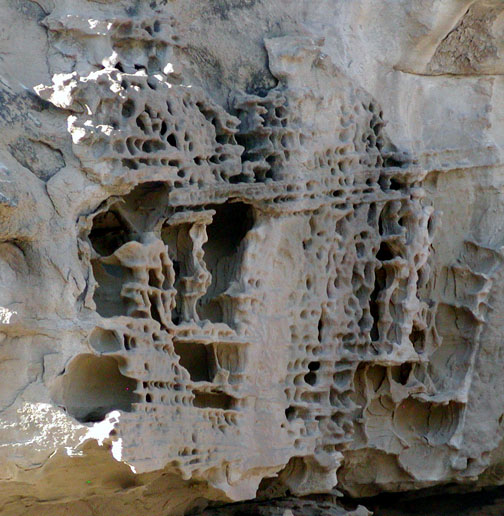 Rock wall in Chaco 2008